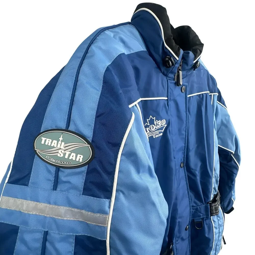 VTG Y2K Choko Trail Star Ski Jacket Womens L Blue Snowmobile Gorpcore Snowboard